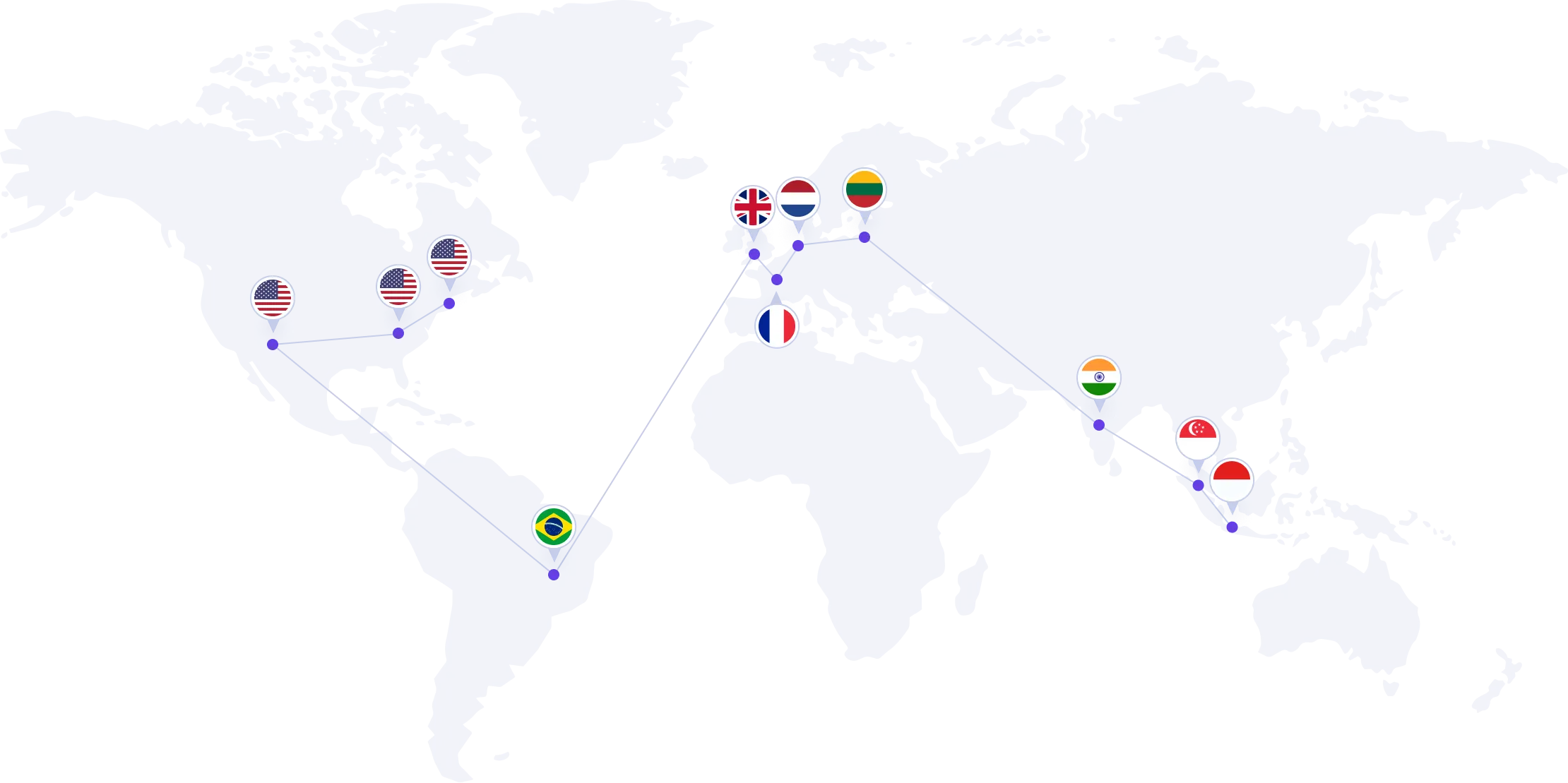 Наші хмарні сервери розташовані по всьому світу